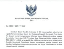 Indonézia Aseita Estende Pasaporte Timor-Leste  Too 5 Maiu 2024